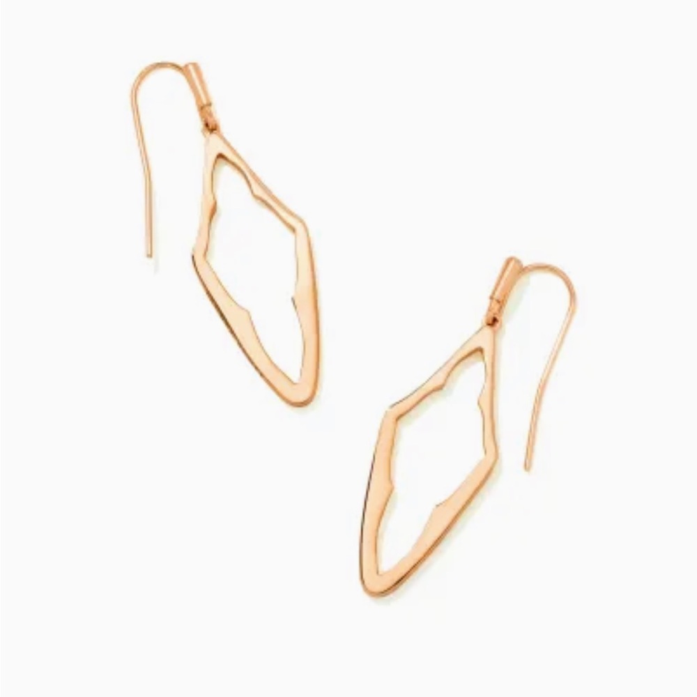 Kendra Scott Elongated Abbie earrings in rose gold